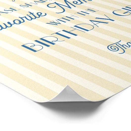 Gele Palm Lente Favoriete Herinneringen met Verjaa Poster (Hoek)