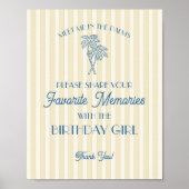 Gele Palm Lente Favoriete Herinneringen met Verjaa Poster (Voorkant)