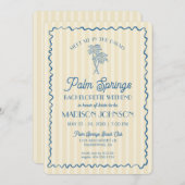 Gele Palm Lente Pastel Strand Bruidsfeest Activite Kaart (Voorkant / Achterkant)