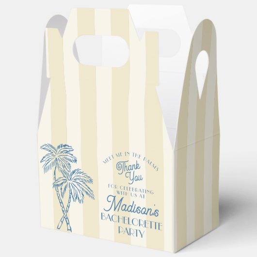 Gele Palm Spring Pastel Beach Bachelorette Party Bedankdoosjes (Open)