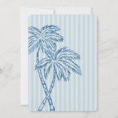 Gele Palm Spring Pastel Beach Bachelorette Party Kaart (Achterkant)