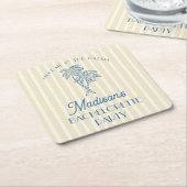 Gele Palm Spring Pastel Beach Bachelorette Party Kartonnen Onderzetters (Schuin)