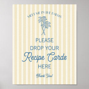 Gele Palm Springs Beach Deel een Recept Bruids Poster
