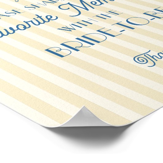 Gele Palm Springs Favoriete herinneringen met brui Poster (Hoek)