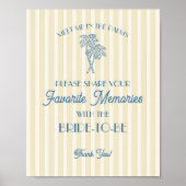 Gele Palm Springs Favoriete herinneringen met brui Poster (Voorkant)