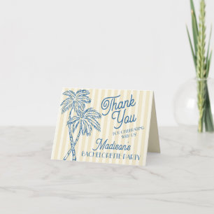 Gele Palm Springs Pastel Beach Dank u kaarten