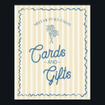 Gele Palm Springs Pastel Beach Kaarten & geschenke Poster<br><div class="desc">Ontmoet me in de handpalmen! Ons Palm Springs Party Collectie is een dromerige mix van strand cabana charme en pastel perfectie. Met zachte strepen, luchtige palmbomen en een vleugje retro-glamour, brengt dit collectie de magie van een zonovergoten uitje naar uw feest. Of u nu een vrijgezellenfeest, een vrijgezellenfeest of een...</div>