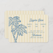 Gele Palm Springs Pastel Beach Lingerie Insert Informatiekaartje (Voorkant / Achterkant)