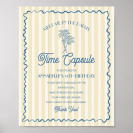 Gele Palm Springs Pastel Beach Time Capsule Poster