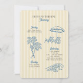 Gele Palm Springs Pastel Beach Verjaardag Weekend Kaart (Achterkant)