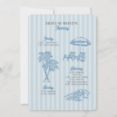 Gele Palm Springs Pastel Beach Verjaardag Weekend Kaart (Achterkant)