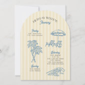 Gele Palm Springs Pastel Beach Verjaardag Weekend Kaart (Achterkant)