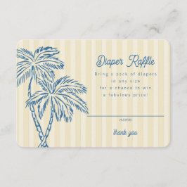 Gele Palm Springs Pastel Luier Raffle Insert Informatiekaartje