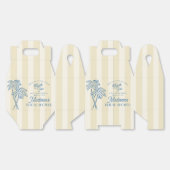 Gele Palm Springs Pastel Strand Bruidsdiner Bedankdoosjes (Ongevouwen)