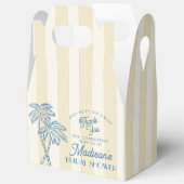 Gele Palm Springs Pastel Strand Bruidsdiner Bedankdoosjes (Open)