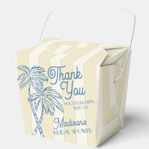 Gele Palm Springs Pastelkleurige Strand Bruidsdouc Bedankdoosjes