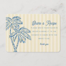 Gele Palm Springs Pastelkleurige Strand Deel Recep Informatiekaartje