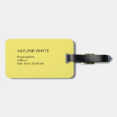 Gele palmbladeren gepersonaliseerd Bagagelabel (Achterkant horizontaal)