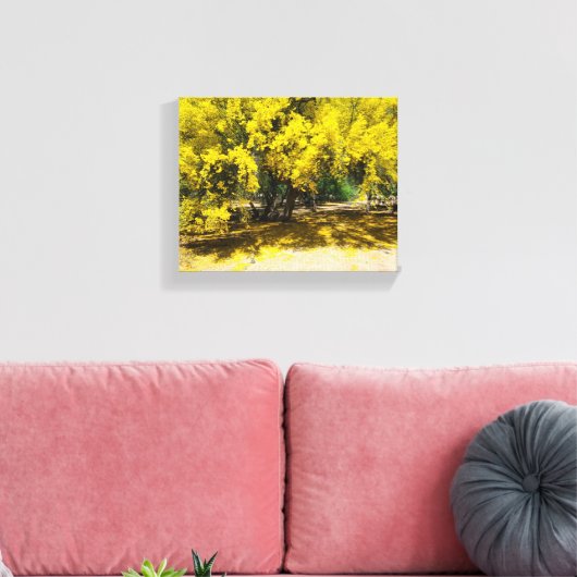 Gele Palo Verde boom Canvas Afdruk (Insitu (Woonkamer))