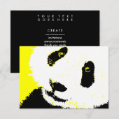 gele panda kaart (Voorkant / Achterkant)