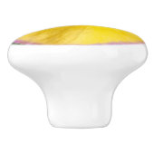 Gele pansie keramische knop (Zijkant)