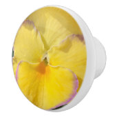 Gele pansie keramische knop (Rechts)