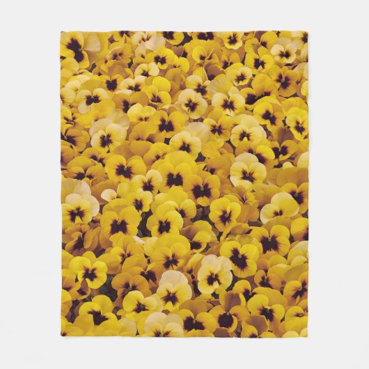 Gele pansies fleece deken (Voorkant)