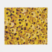 Gele pansies fleece deken (Voorkant (Horizontaal))