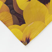 Gele pansies fleece deken (Hoek)