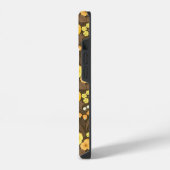 Gele pansies, vogels en vlinders iPhone hoesje (Linkerkant)