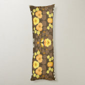 Gele pansies, vogels en vlinders lichaamskussen (Achterkant (Verticaal))