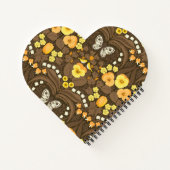 Gele pansies, vogels en vlinders notitieboek (Achterkant)