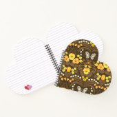 Gele pansies, vogels en vlinders notitieboek (Binnen)