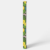 Gele pansies, vogels en vlinders samsung galaxy hoesje (Linkerkant)