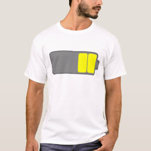 Gele papa batterij t-shirt