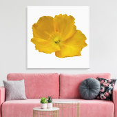 Gele papaver Alaskan Wildflower Floral Canvas Afdruk (Insitu (Woonkamer))