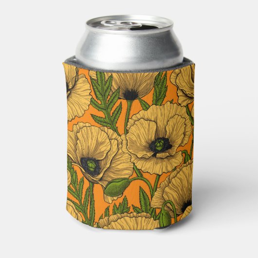 Gele papaver blikjeskoeler (Blikje Achterkant)