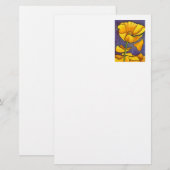 "Gele papaver" Briefpapier (Voorkant / Achterkant)