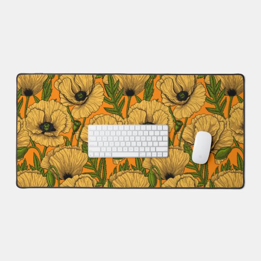 Gele papaver bureaumat (Keyboard & Muis)