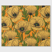 Gele papaver cadeaupapier (Vlak)