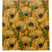 Gele papaver douchegordijn (Voorkant)