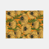 Gele papaver fleece deken (Voorkant (Horizontaal))