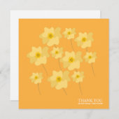 Gele papaver Floral hand getekend Dank u Briefkaar (Voorkant / Achterkant)