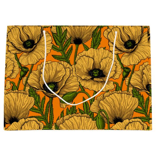 Gele papaver groot cadeauzakje (Voorkant)