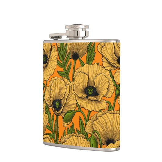 Gele papaver heupfles (Links)