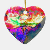 Gele papaver keramisch ornament (Voorkant)