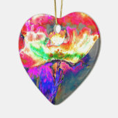 Gele papaver keramisch ornament (Links)