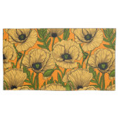 Gele papaver kussensloop (Voorkant-Links)