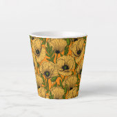 Gele papaver latte mok (Voorkant)