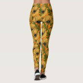 Gele papaver leggings (Achterkant)